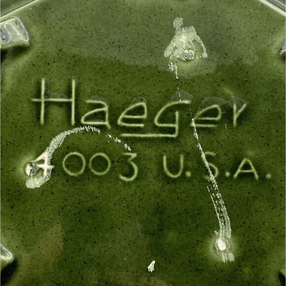 Vintage MCM Hager Planter Pot #4003 Hexagon Shaped Green Art Pottery *chip - Picture 10 of 12